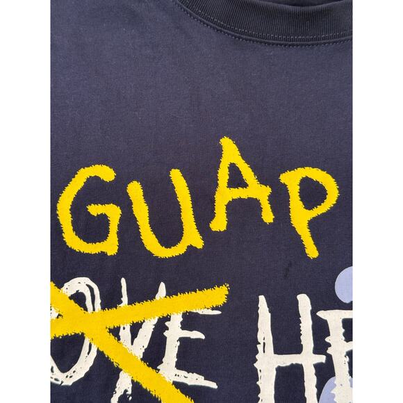 DEIARI Oversized Graphic T-Shirt Navy Blue “GUAP Heals Broken Hearts” sz S - Picture 5 of 8